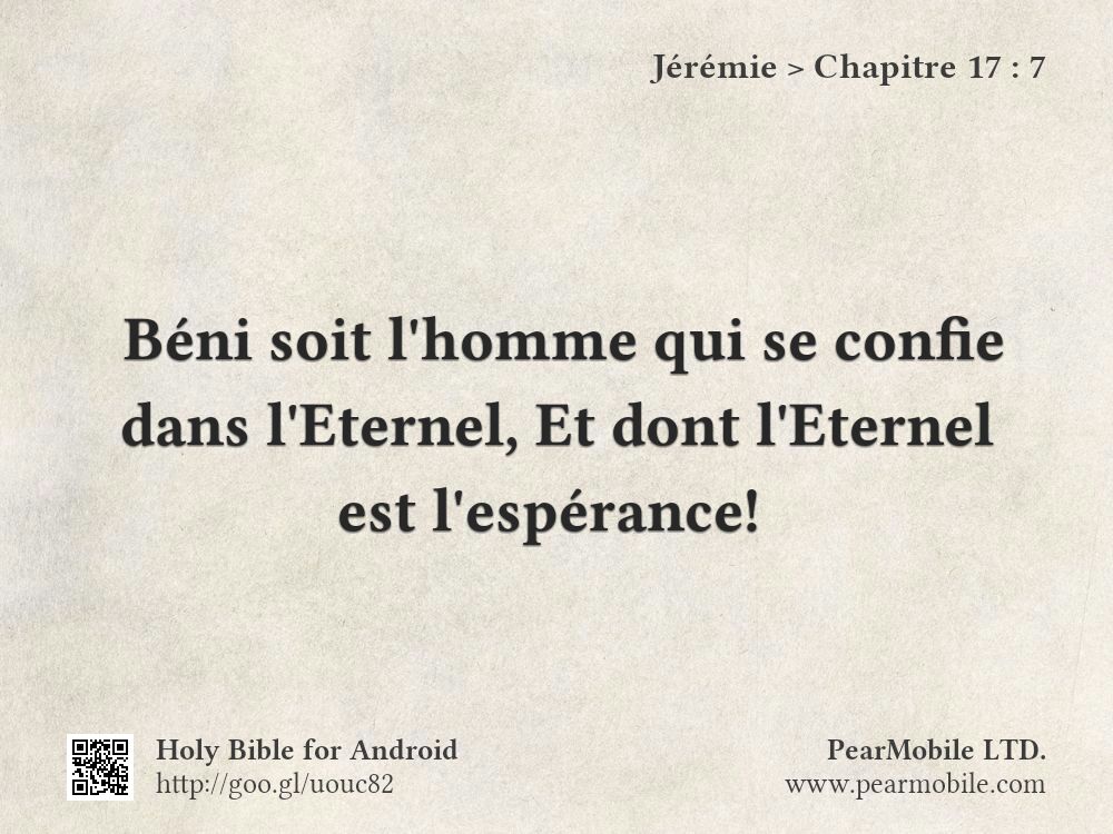 Jérémie, Chapitre 17:7